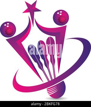 Logo für Badmintonschläger Stock Vektor