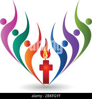 Illustration Kunst eines Religions-Logos mit Hintergrund Stock Vektor