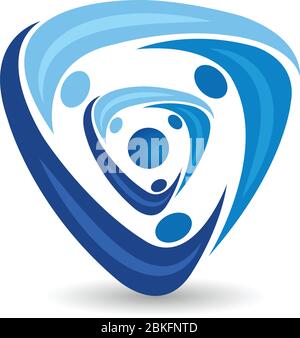 Illustration Kunst eines Dreiecks menschlichen Logos mit isolierten Hintergrund Stock Vektor