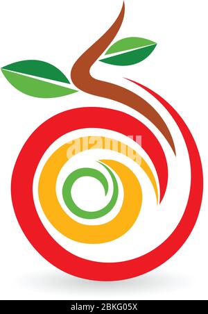 Abbildung eines Obst-Logos mit isoliertem Hintergrund Stock Vektor