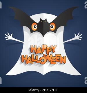 Happy Halloween Karte auf Hintergrund Vektor-Illustration Stock Vektor