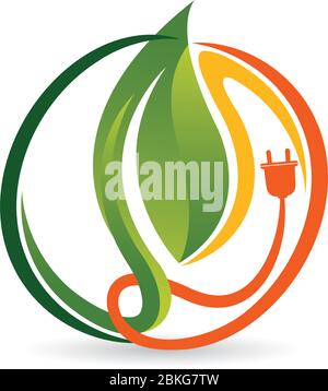 Grünes Energielecker-Logo Stock Vektor