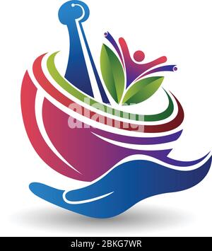 Care Kräuterlogo Stock Vektor