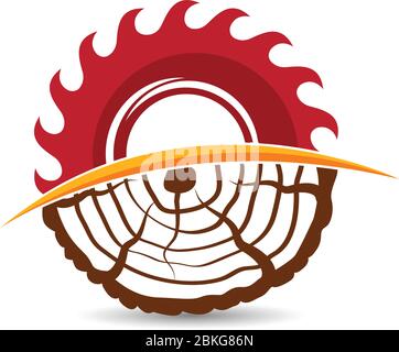 Logo für Holzschnitt Stock Vektor