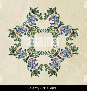 Vektor Blumenrahmen. Blumenkranz. Handgezeichnete Illustration Stock Vektor
