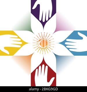 Logo für Cross Care Stock Vektor