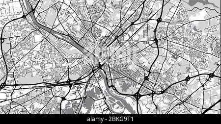 Stadtvektor Stadtplan von Trenton, USA. Hauptstadt des Bundesstaates New Jersey Stock Vektor