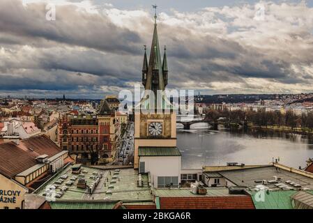 Prager Altstadt Wasserturm Stockfoto