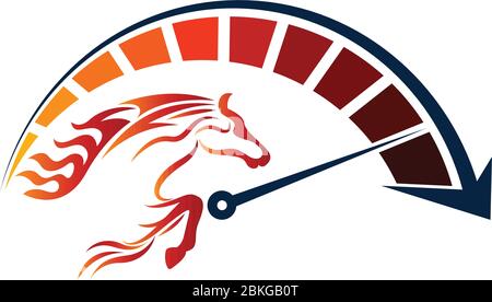 Logo für Speed Racing Horse Stock Vektor