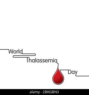 Vektor-Illustration zum Thema Welt Thalassemia Tag Stock Vektor