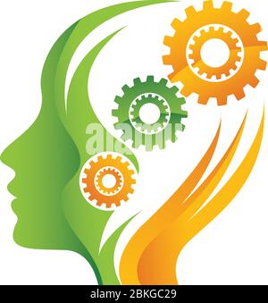 Mind Gear Logo Stock Vektor