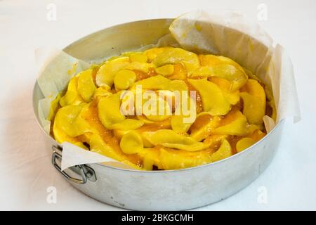 Apfelkuchen, italienischen Kuchen hausgemacht. Stockfoto