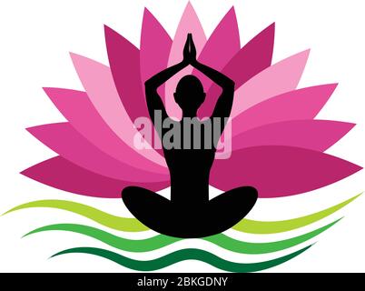 Yoga-Logo Stock Vektor