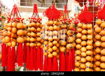 Die Kürbis Handwerk in China, und auf dem Markt verkauft Stockfoto