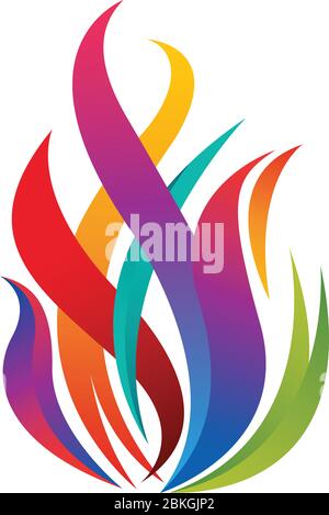 Buntes Flammenlogo Stock Vektor