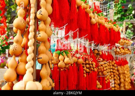 Die Kürbis Handwerk in China, und auf dem Markt verkauft Stockfoto