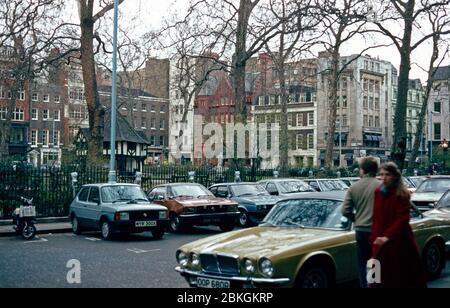 Soho Square, 12. April 1983, London, England, Großbritannien Stockfoto