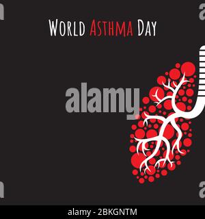 Vektordarstellung zum Thema Weltasthmatag Stock Vektor
