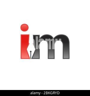 IM-Logo Anfangsbuchstaben Design Vorlage Illustration Stock Vektor
