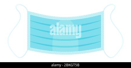 Vector medizinische Gesichtsmaske. Persönliche Schutzausrüstung. Stock Vektor