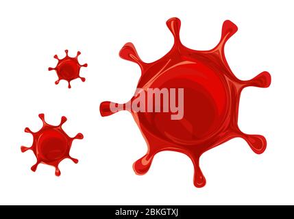 Coronavirus Infektion Grippe-Pandemie medizinisches Konzept. Mikrobiologische Wissenschaft Gefahr patogen infizieren sars-Virus. Vektorilustration im Hintergrund isoliert. Stock Vektor