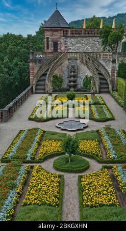 Prinzgarten auf der Festung Marienberg in Würzburg Stockfoto