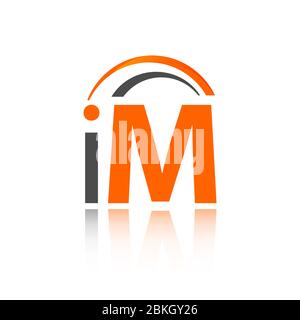IM-Logo Anfangsbuchstaben Design Vorlage Illustration Stock Vektor