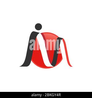 IM-Logo Anfangsbuchstaben Design Vorlage Illustration Stock Vektor