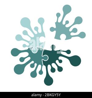 Coronavirus Puzzle-Symbol Stock Vektor