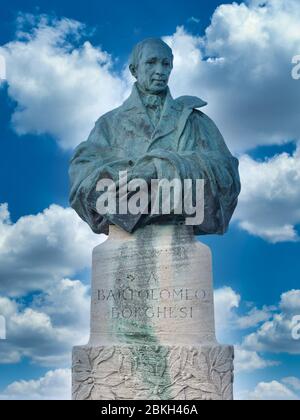 Bartolomeo Borghesi Statue in San Marino Stockfoto