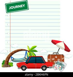 Rand Vorlage Design mit Urlaub Thema Illustration Stock Vektor