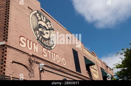 Sun Studio in Memphis das Sun (Records) Studio wurde ursprünglich von Sam Phillips als Memphis Recording Service gegründet und gilt als "der Geburtsort des Rock-n-ro" Stockfoto