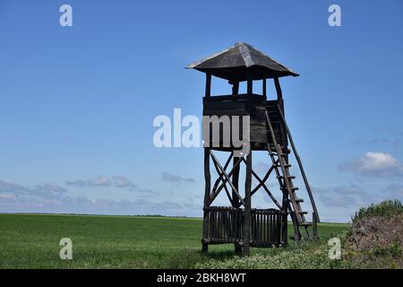 Handgefertigte Jäger Ständer aus Holz im ländlichen Teil des Landes gemacht Stockfoto