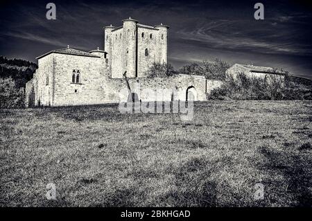 Schloss Arques aus dem 14. Jahrhundert, Chateau d'Arques, Frankreich Stockfoto