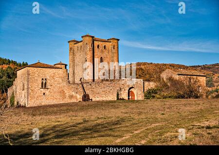 Schloss Arques aus dem 14. Jahrhundert, Chateau d'Arques, Frankreich Stockfoto