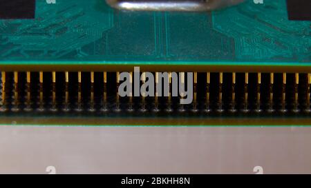 Pins eines Prozessors Details Stockfoto