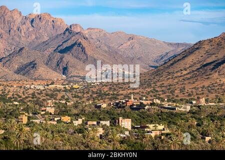 Marokko, Souss-Massa Region, Umgebung von Tafraoute, Ammelntal Stockfoto