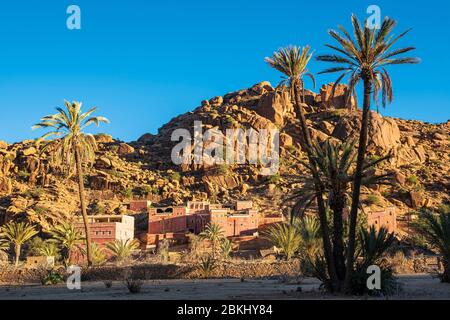 Marokko, Region Souss-Massa, Umgebung von Tafraoute Stockfoto