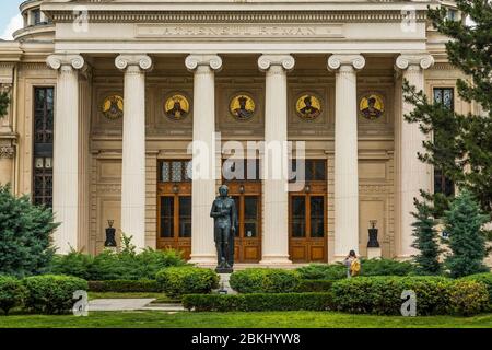 Rumänien, Muntenia, Bukarest, das rumänische Athenaeum ist ein Konzertsaal Stockfoto