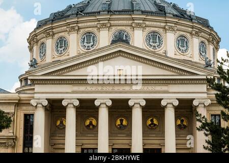 Rumänien, Muntenia, Bukarest, das rumänische Athenaeum ist ein Konzertsaal Stockfoto