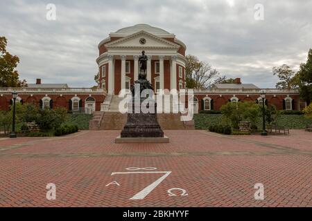 USA, Virginia, Universität Charlottesville gegründet von Präsident Thomas Jefferson, als Weltkulturerbe der UNESCO Stockfoto