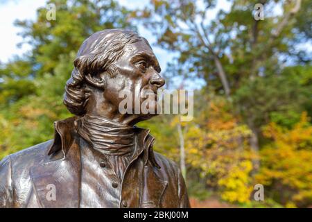 USA, Virginia, Monticello, das Haus von Thomas Jefferson, das von der UNESCO zum Weltkulturerbe erklärt wurde Stockfoto