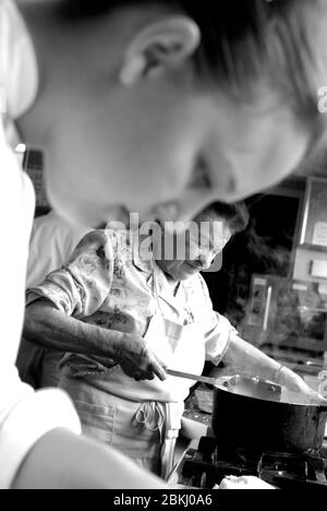 Frankreich, Aubrac Plateau, Michel Bras Restaurant Stockfoto