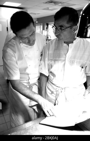 Frankreich, Aubrac Plateau, Michel Bras Restaurant Stockfoto