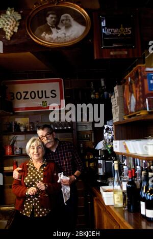 Frankreich, Paris, Melac Bistro, der Chef und seine Frau Stockfoto