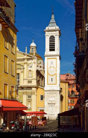 Frankreich, Alpes-Maritimes, Nizza, Altstadt, Rue Rossetti, Kathedrale St. Reparata Stockfoto