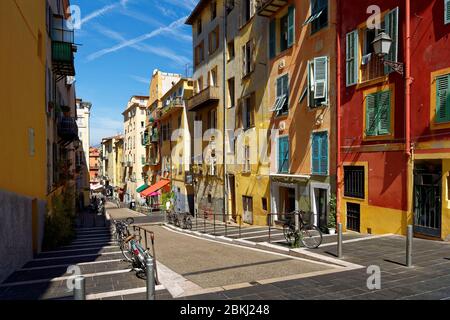 Die Altstadt, Rue Rossetti, Nizza, Alpes-Maritimes, Frankreich Stockfoto