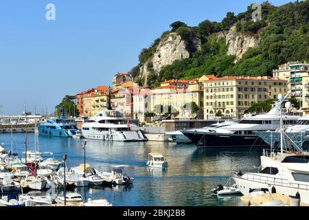 Frankreich, Alpes-Maritimes, Nizza, der alte Hafen oder der Lympia-Hafen Stockfoto