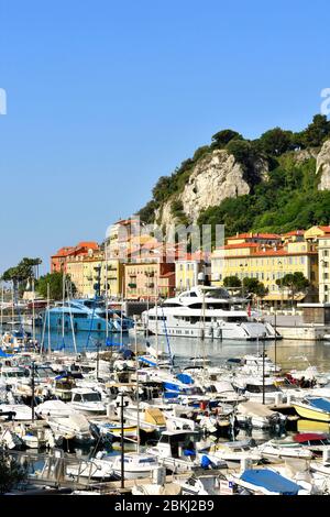 Frankreich, Alpes-Maritimes, Nizza, der alte Hafen oder der Lympia-Hafen Stockfoto