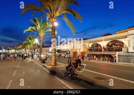 Frankreich, Alpes Maritimes, Nice, Baie des Anges, Promenade des Anglais Stockfoto